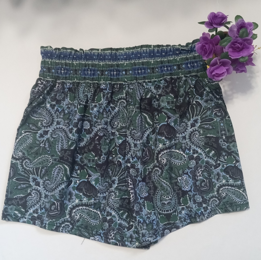 Fp Free People Movement Paisley Printed Next Round Shorts extra Small - Picture 4 of 8